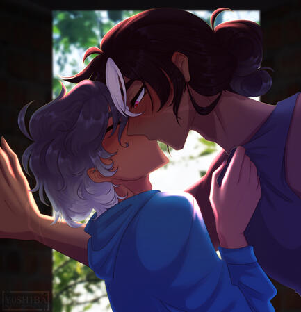 Rendered Bust + extra character + bg Rendered Bust + extra character + bg